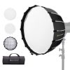 K&F Concept 60cm átmérőjű, parabolic softbox, gyorscsatlakozás, méhsejt rács, Bowens csatlakozás