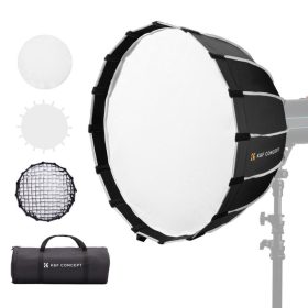   K&F Concept 60cm átmérőjű, parabolic softbox, gyorscsatlakozás, méhsejt rács, Bowens csatlakozás