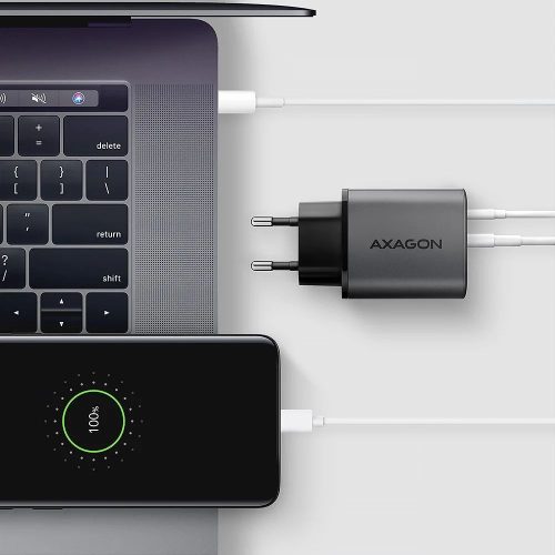 AXAGON ACU-PQ67 PD3.0 & QC4+ 2xOUTPUTS wall charger 67W Black