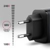 AXAGON ACU-PQ67D PD3.0 & QC4+ 2xOUTPUTS LCD display wall charger 67W Black