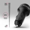 AXAGON PWC-PQ48 PD3.0 & QC4+ 2xOUTPUTS car charger 48W Black