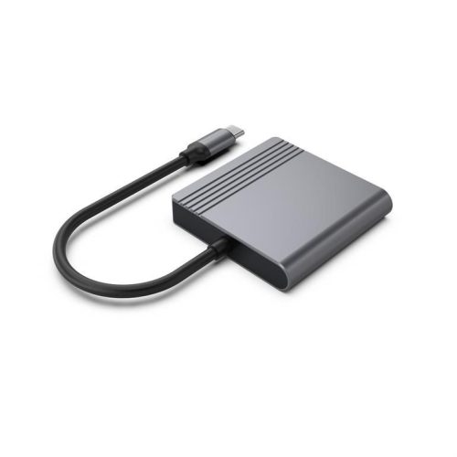 Gembird A-CM-HDMIFDPF-01 USB-C to HDMI + DP adapter Black