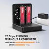 AXAGON ADSA-M2C22 USB-C 20Gbps docking station for 2x M.2 NVMe / SATA SSD with disk cloning function without PC