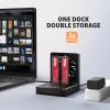 AXAGON ADSA-M2C22 USB-C 20Gbps docking station for 2x M.2 NVMe / SATA SSD with disk cloning function without PC