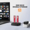 AXAGON ADSA-M2C22L USB-C 20Gbps docking station for 2× M.2 NVMe SSD with disk cloning function without PC