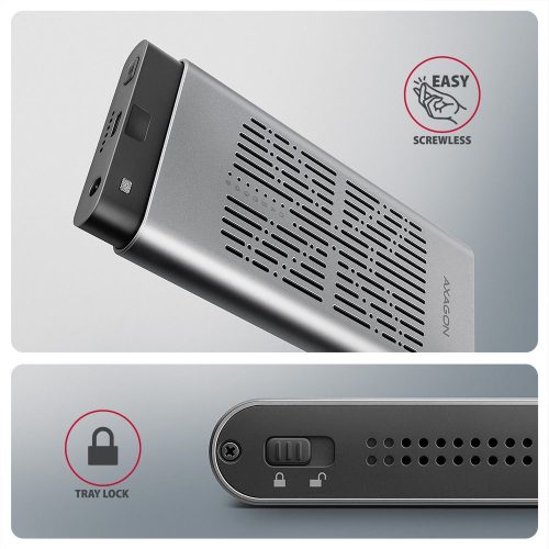 AXAGON EEM2-20GD USB-C 20Gbps Dual M.2 NVMe SSD Clone Mastert Enclosure