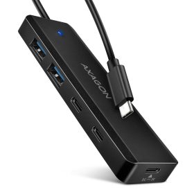 AXAGON HUE-C2C USB-C 5Gbps Travel 4-portos USB3.2 HUB Black