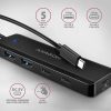 AXAGON HUE-C2C USB-C 5Gbps Travel 4-portos USB3.2 HUB Black