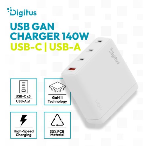 Digitus USB GaN Charger 140W White