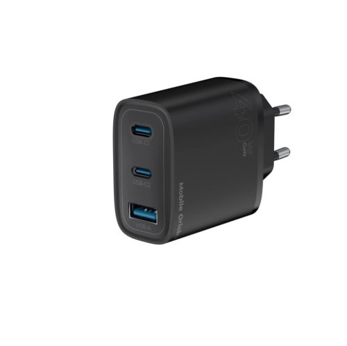Mobile Origin Mobile Origin GaN 40W Wall Charger MO13, black 1 USB-A + 2 USB-C Black