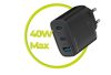 Mobile Origin Mobile Origin GaN 40W Wall Charger MO13, black 1 USB-A + 2 USB-C Black