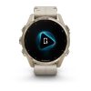 Garmin fenix 8 43mm AMOLED Sapphire, Soft Gold with Limestone Leather Band