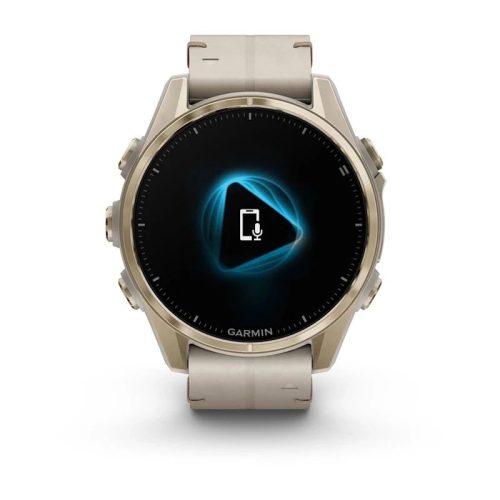 Garmin fenix 8 43mm AMOLED Sapphire, Soft Gold with Limestone Leather Band