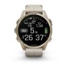 Garmin fenix 8 43mm AMOLED Sapphire, Soft Gold with Limestone Leather Band