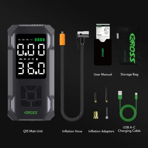 CAROSS Q15 Air Compressor + Powerbank Black