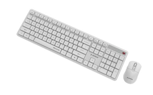 Gembird KBS-WMS-01-W Silent key Pro Business Wireless Keyboard Combo White US
