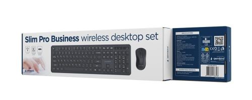 Gembird KBS-WPS-01 Slim Pro Business Wireless Keyboard Combo Black US