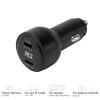 ACT 2-port USB-C Fast Car Charger 95W with PD, QC and GaNFast Black