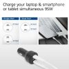 ACT 2-port USB-C Fast Car Charger 95W with PD, QC and GaNFast Black