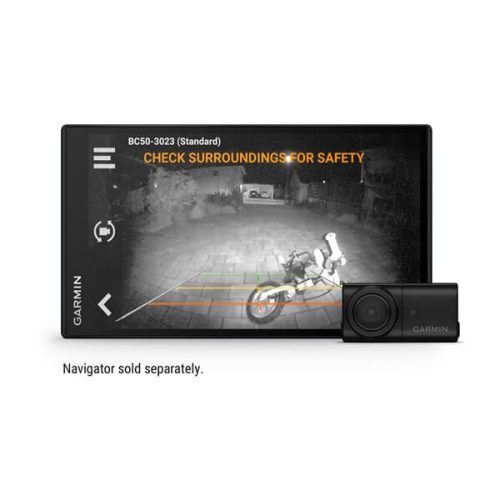 Garmin BC 50 with Night Vision Wireless Backup Camera With Number Plate Mount and Bracket Mount Black