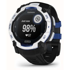   Garmin Instinct 3 50mm Solar Whitestone with Black/Bolt Blue Band