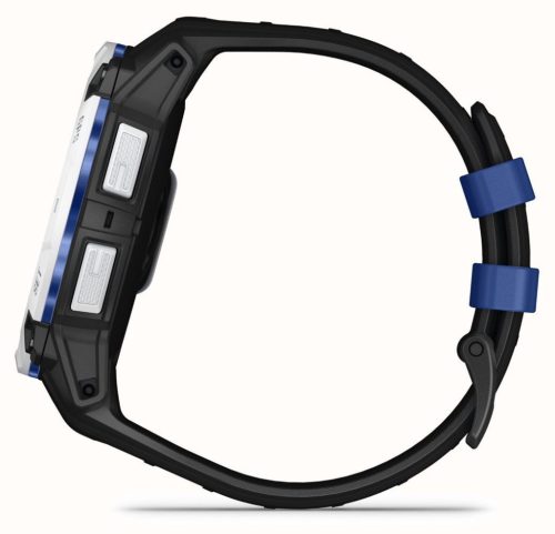 Garmin Instinct 3 50mm Solar Whitestone with Black/Bolt Blue Band