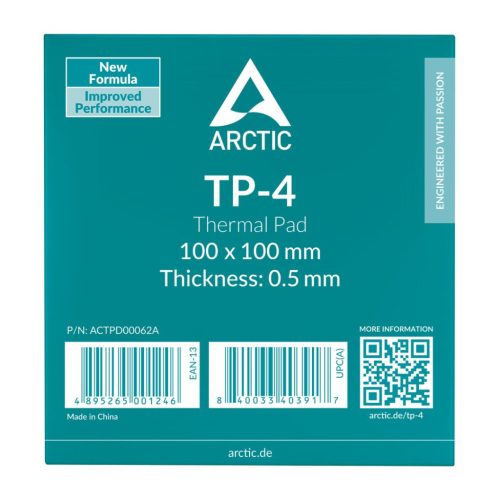 Arctic TP-4 100x100x0,5mm Hővezető lap (1lap/csomag)