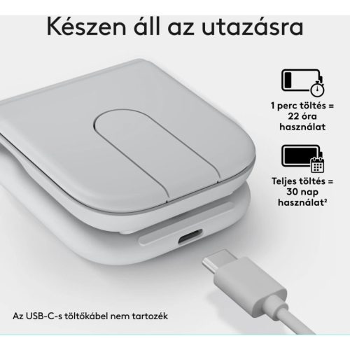 Logitech Mobi Fold Wireless Bluetooth Mouse Dirty White