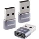 Intenso C480A USB Adapter Gray(3-Pack)