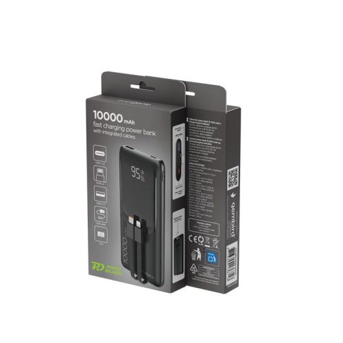 Gembird PB10-PD20-LCD-01 10000mAh PowerBank Black