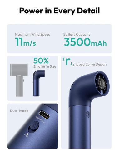 Aecooly Aero Pro Handheld High-Speed Fan Blue