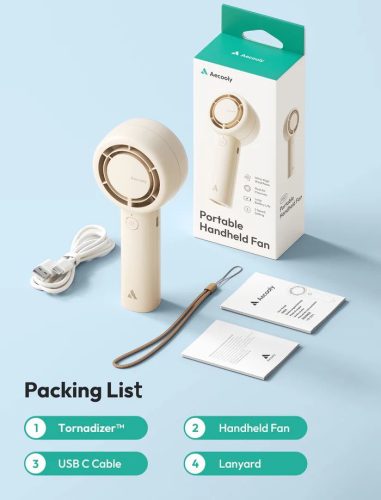 Aecooly Halo 01 Portable Handheld Fan Beige