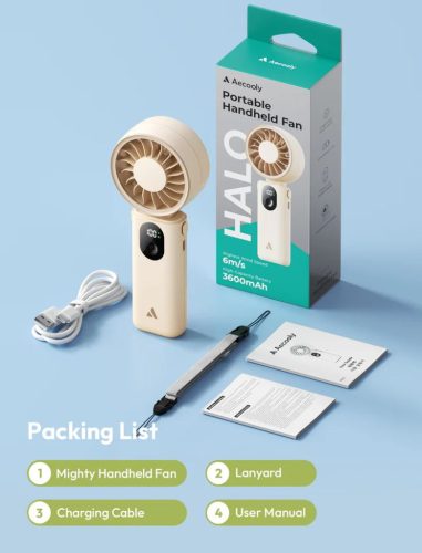 Aecooly Halo 04 Portable Handheld Fan Beige