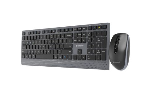 Gembird KBS-WPS-02 Dual-Mode Slim Wireless Bluetooth Keyobard Combo Black US