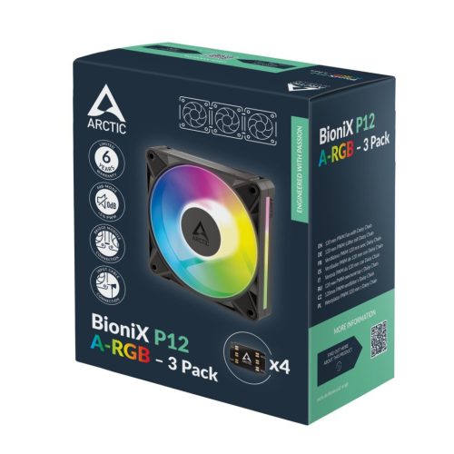 Arctic BioniX P14 A-RGB Black (3 Pack)