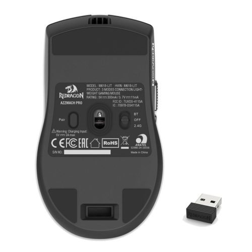 Redragon Azzmach Lite Wireless Bluetooth Gaming Mouse Black