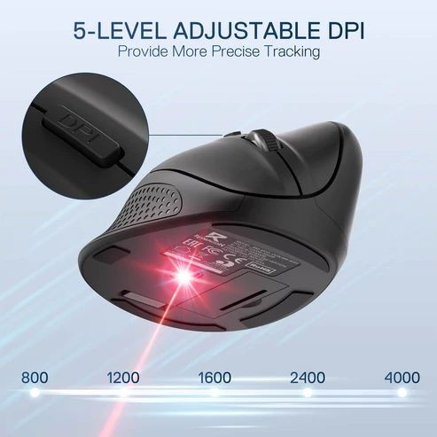 Redragon BM-4033 Wireless Vertical Ergonomic Office Mouse Black