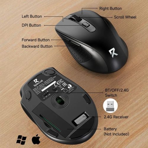 Redragon BM-4091 Wireless Bluetooth Office Mouse Black