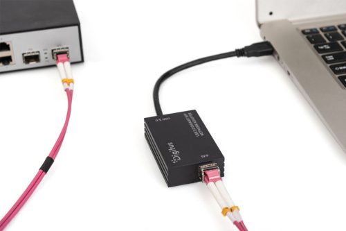Digitus USB 3.0 Gigabit SFP network adapter Black