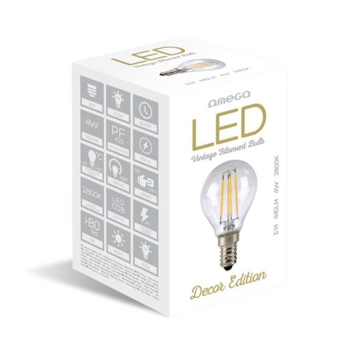 Platinet OMEGA LED BULB FILAMENT E14 2800K 4W