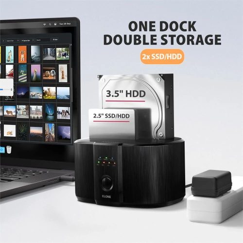 AXAGON ADSA-SC USB-C 5Gbps Docking and Cloning Station Black