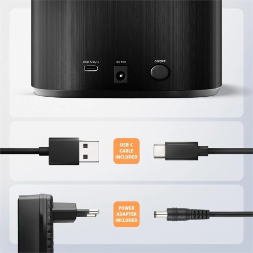 AXAGON ADSA-SC USB-C 5Gbps Docking and Cloning Station Black