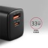 AXAGON ACU-PQ33 GaN Wall Charger 33W for phones and tablets Black