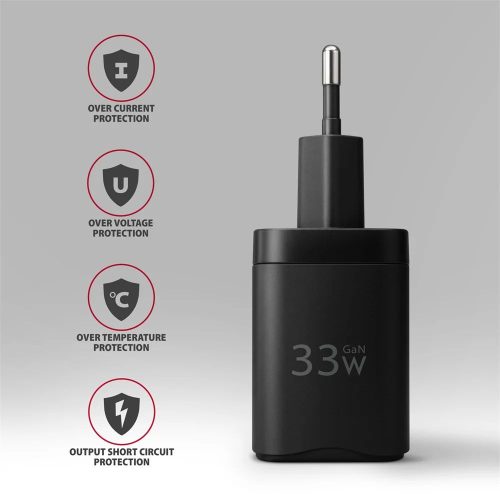 AXAGON ACU-PQ33 GaN Wall Charger 33W for phones and tablets Black