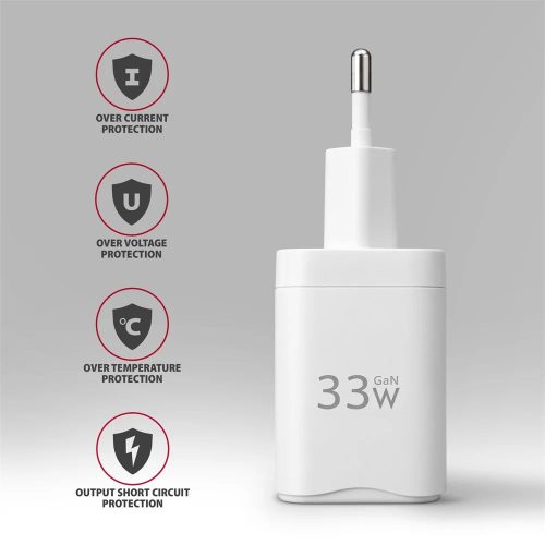 AXAGON ACU-PQ33W GaN Wall Charger 33W for phones and tablets White