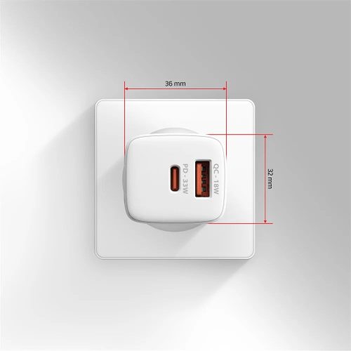 AXAGON ACU-PQ33W GaN Wall Charger 33W for phones and tablets White