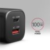AXAGON ACU-PQ100 GaN Wall Charger 100W for laptops and phones Black