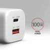 AXAGON ACU-PQ100W GaN Wall Charger 100W for laptops and phones White