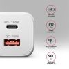 AXAGON ACU-PQ100W GaN Wall Charger 100W for laptops and phones White