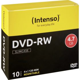   Intenso DVD-RW 4,7Gb 16x Slim Case 10db/csomag (10-es címke)